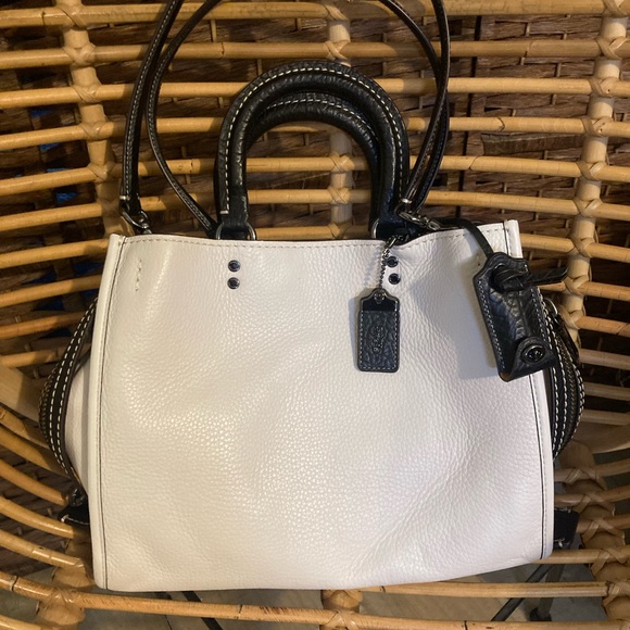 first generation Coach 1941 Rogue satchel bag in chalk - Picture 2 of 14